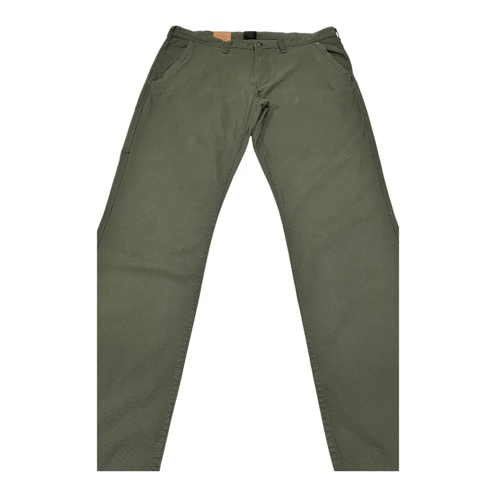 NWT Eddie Bauer Men's 38x34‎ Green Canvas Utility Workwear Pants Trousers